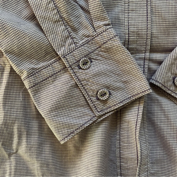Esprit Gingham Button Up Top - Picture 5 of 7